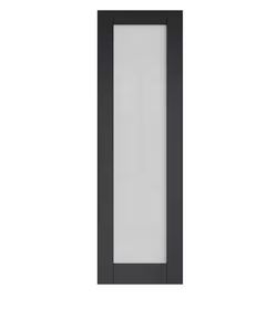 NEW!  Black ARK DESINH 24 in. X 80 in. Frosted Glass Solid Core Black Interior Door