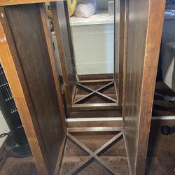 Wooden Table with like $155 Off Glass Top