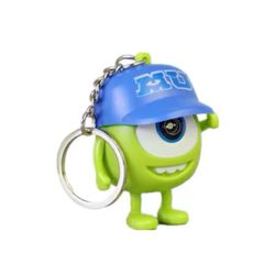 MINISO Monsters University Mike llavero luz LED sonido Anime Wazowski Mr.Q figuras de acción juguete 