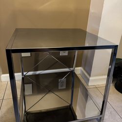 Vintage Mirrored Side Table 