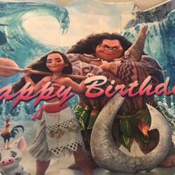 Disney Moana Birthday Backdrop