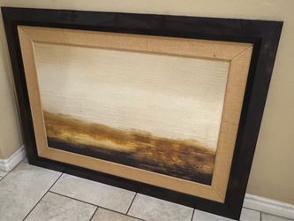 Large Framed Abstract Landscape Painting