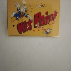 Original Disney Wet Paint Sign Pin