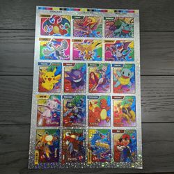 Pokemon Uncut Sheets Stickers 