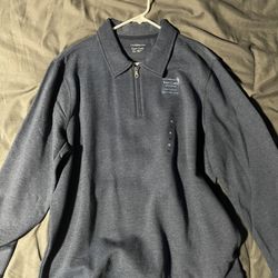 Croft & Barrow XL Sueded Fleece Polo Quarter Zip