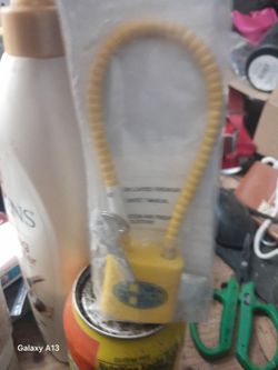 Yellow Safety Cable Lock with Loop