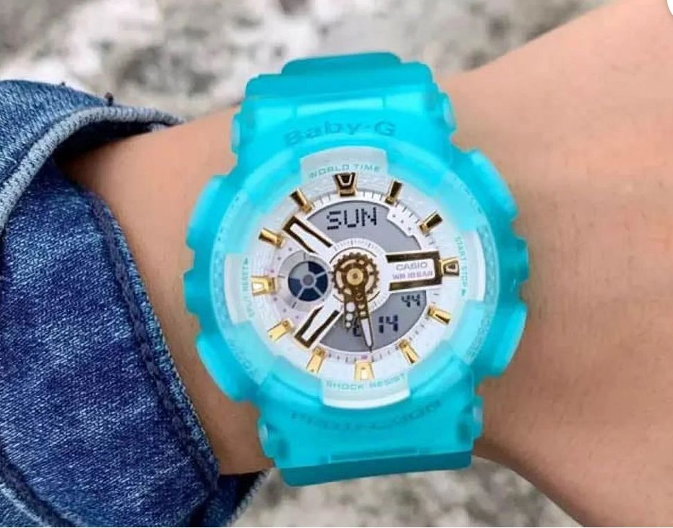 Casio Women's Baby-G White Dial Watch - BA110SC-2A