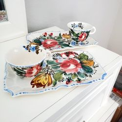 Cup With Sauce Set (2 Sets), Made Un Italy, $15 Each Set