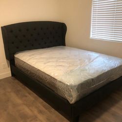 Queen bed with Bamboo mattress