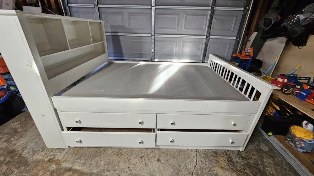 Full Size Bed Frame With Storage Drawers