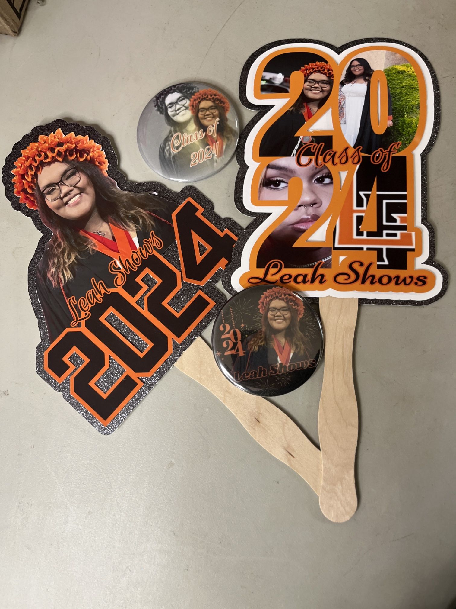 Graduation Fans and Button Pins