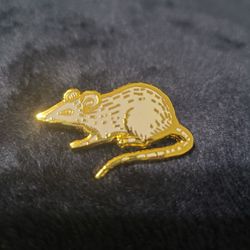 Shiny and New Gold and White Colored Enamel Pin