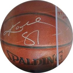 Kobe Bryant Autographed Basketball from the 01/22/2006 game- Scored 81 points