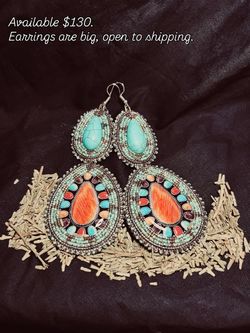 Large Beaded Turquoise