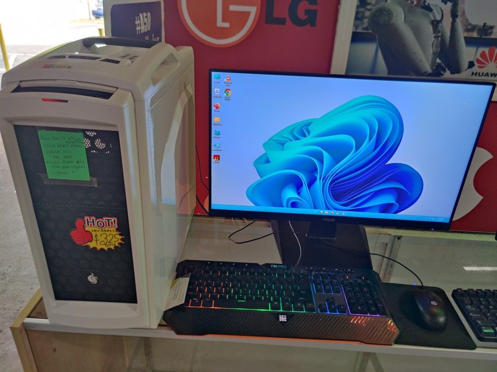 Deal of the Day - Gaming Computer with 27" Monitor, Keyboard Mouse Intel Core i7-4th Gen 32GB Ram