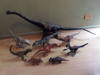 Jurassic World: Dominion 5 ft Dreadnoughtus Indominus T-Rex Giant Dinosaur Figure Lot
