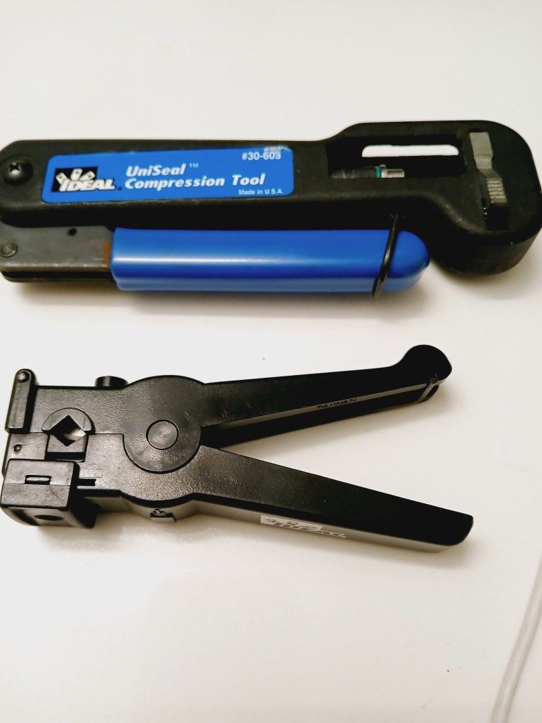 Ideal Uniseal Compression Tool #30-603/ Ideal Coax Cable Stripper 3 Way
