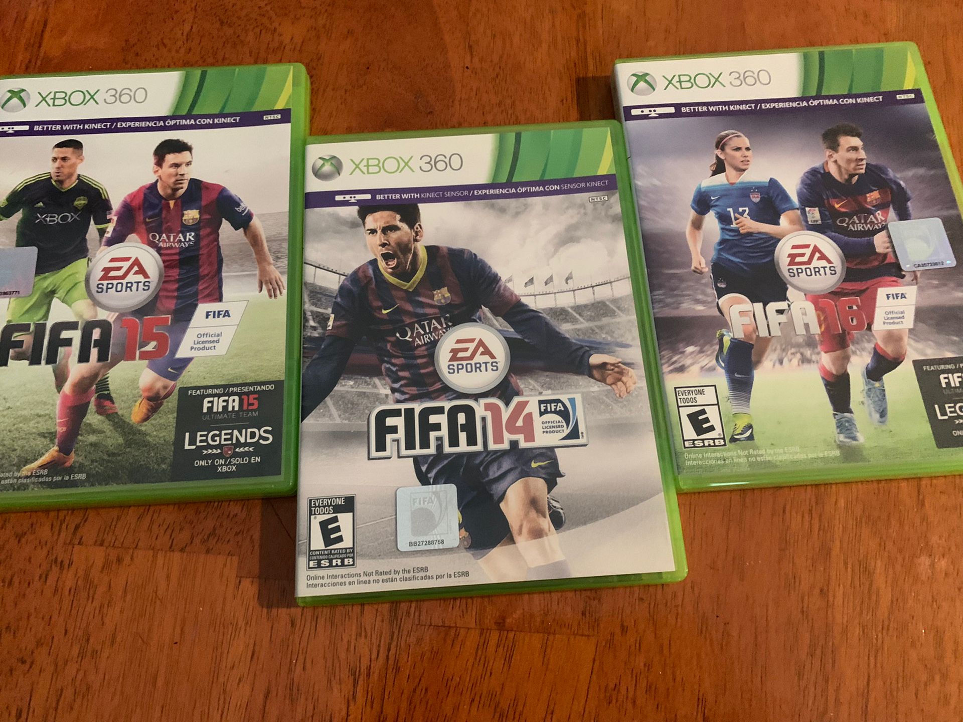 Bundle FIFA 14, 15, & 16 Xbox 360 Games - All 3 Included