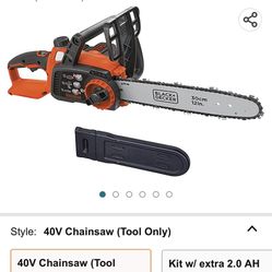 Brand NEW Black And Decker Chainsaw 12” 40v 