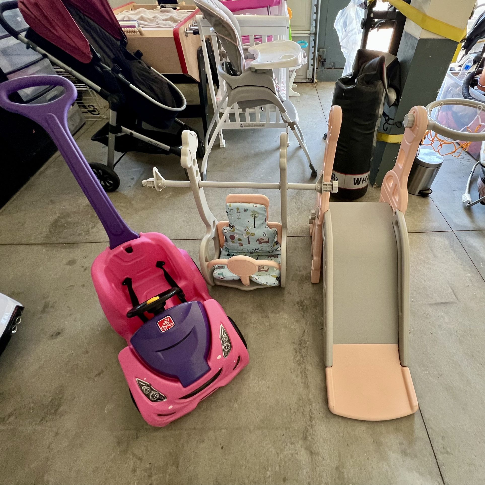 Little Playground And Small Volkswagen For Girl