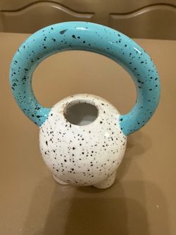 Speckled Ceramic Vase with Loop Handle