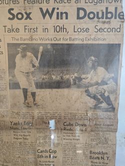 Babe Ruth / Bambino News Paper