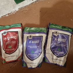 Beanstalk K-Boost 1-0-31 & Ca-Fortify 10-0-0 Plant Nutrients 1 lb Each