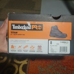   BRAND NEW TIMBERLAND PRO  TITAN STEEL TOE  BOOTS  SIZE 8
