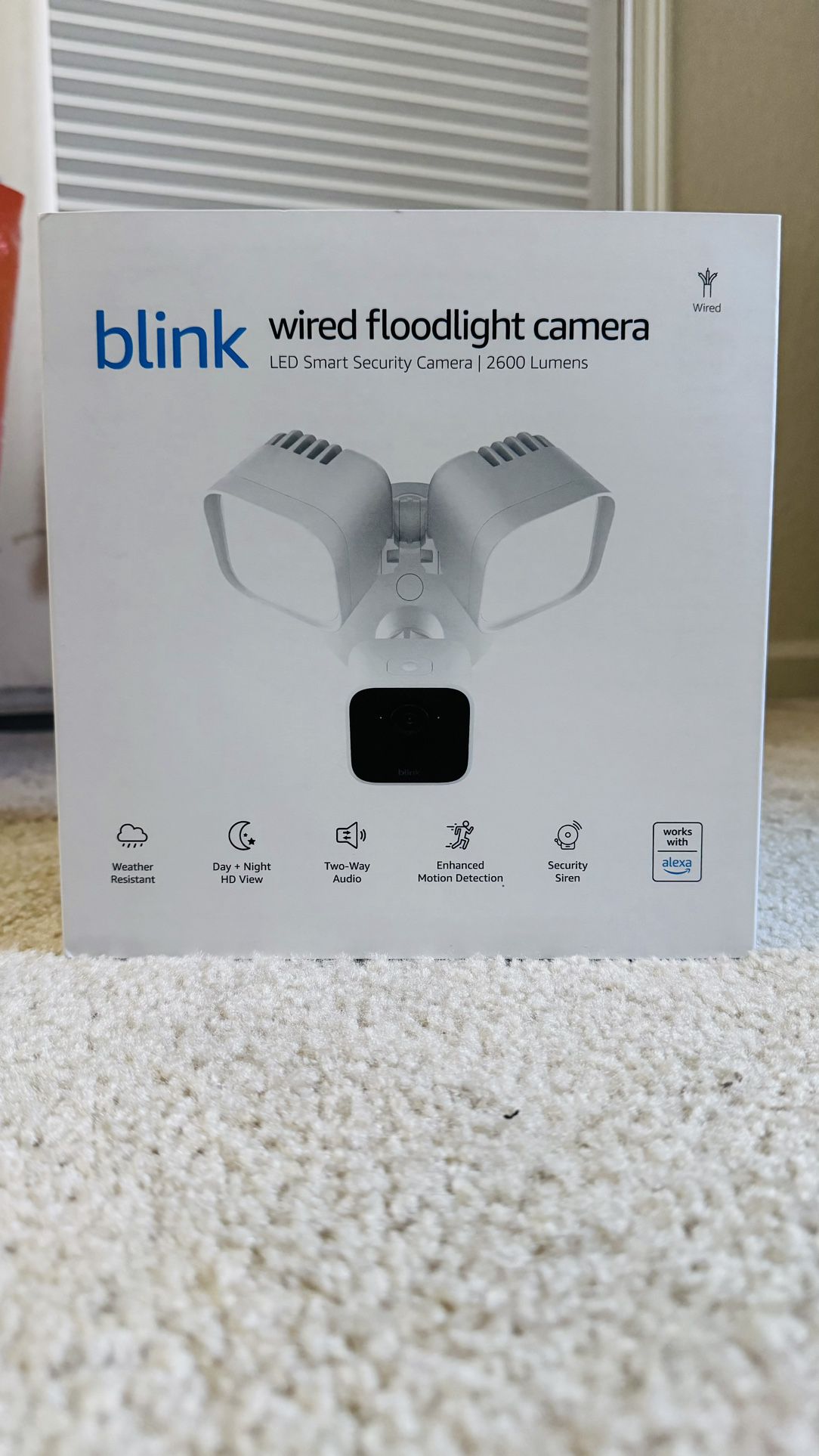 Blink Wired Floodlight Camera-New 