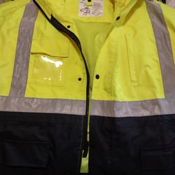 SAFETY JACKET- Yellow Highlights 2XL 