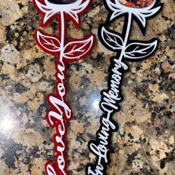 Personalized Acrylic Roses 