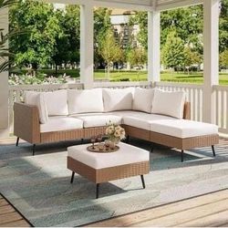 Outdoor Patio Furniture Sofa Set 6 Piece 