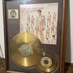 Elvis 24kt gold plated records 50th anniversary