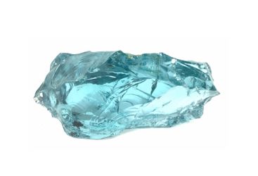 Large 10in Aqua Iceberg Art Glass Block