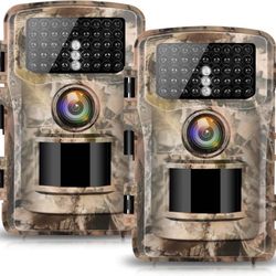 new 4K Trail Camera, 850nm Night Vision Game Camera with 0.3s Fast Trigger Time, IP56 Waterproof for Wildlife Monitoring, 120° PIR Motion Activated, 2
