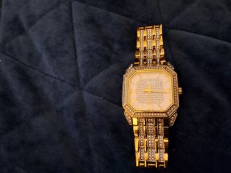 Bulova Gold-Tone Crystal Dress Watch