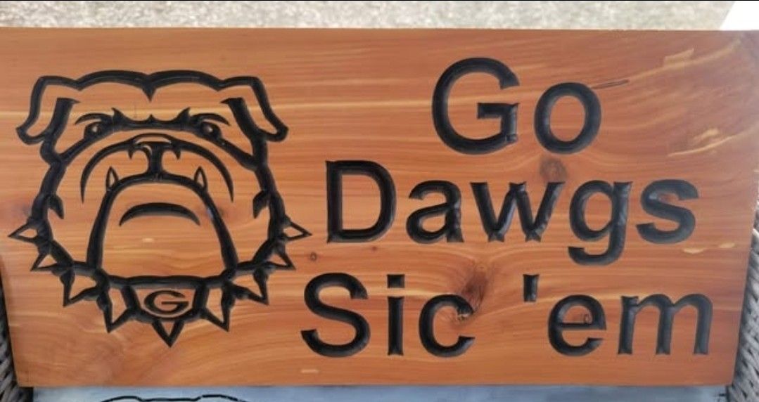UGA & UA Wood Plaque