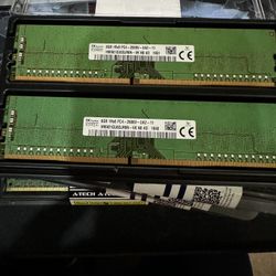 16GB (2x8) PC4-2666V-U DDR4-21300 Non-ECC Memory