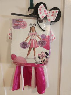 DISNEY MINNIE MOUSE CHEERLEADER OUTFIT SIZE 3T - 4T