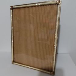 VINTAGE BRASS + MOTHER OF PEARL PHOTO FRAME 10"×8"