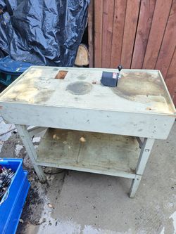 Small CRAFTSMAN / ATLAS 6"  LATHE  workbench with Motor