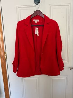Philosophy Republic Clothing Red Blazer
