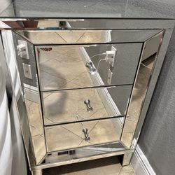 Mirror Bedroom dresser and one nightstand