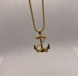 Spearhead Pendant Necklace Gold Black