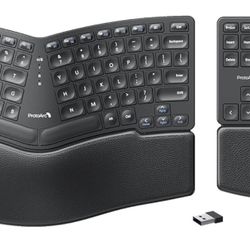 PROTOARC EK04 Ergonomic Keyboard Split Design Wireless USB BLACK 