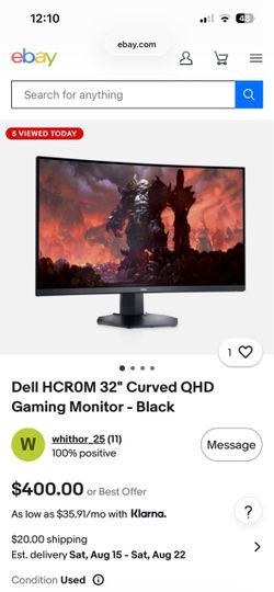 Dell 32” Curved Gaming Monitor
