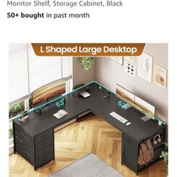 Black Desk With Charging Port