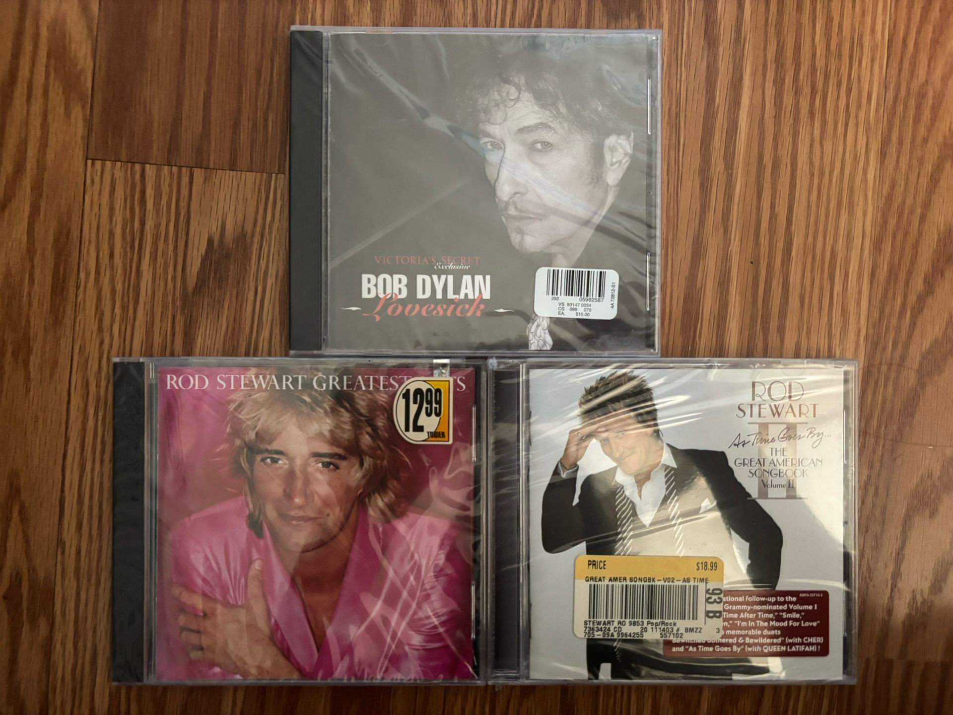 Brand New Rod Steward and Bob Dylan CDs