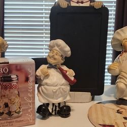 Lot Of 6 - Kitchen/ Chef Decor Six Items
