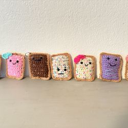 Handmade Amigurumi Pop-tart Keychains 